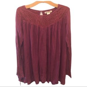 Indigo Thread Co. Flowy Lace Crochet Pheasant Top